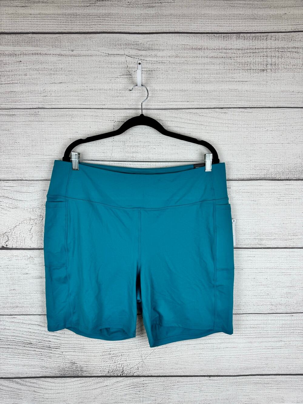 Torrid Tru Plus Size Teal Blue Soft Performance 7in Active Bike Shorts Size 3X